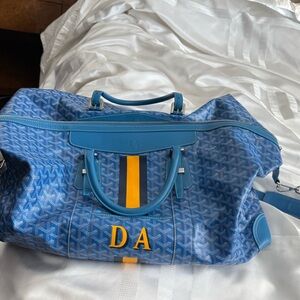 Goyard Blue and Yellow Monogram Bag